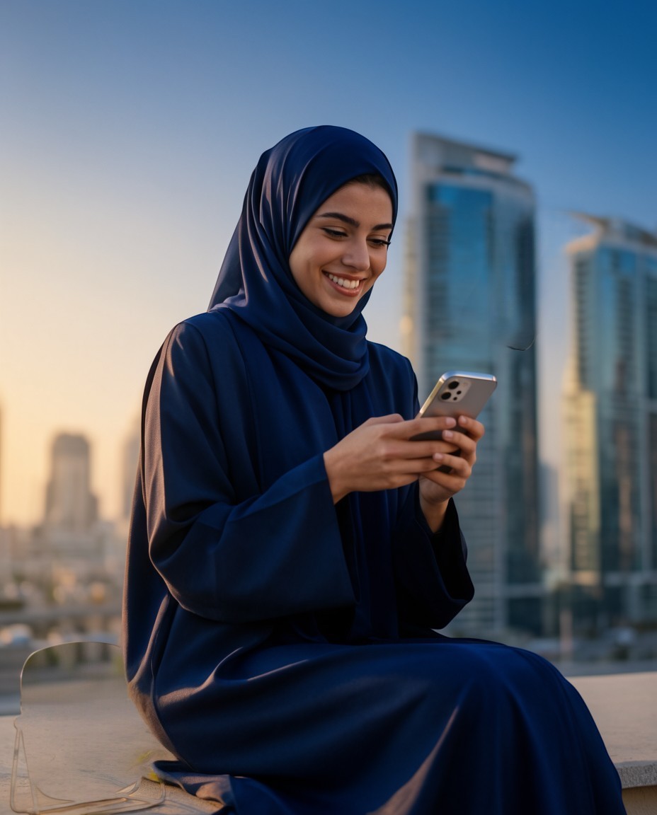 Gulf-Arab woman lifestyle creative