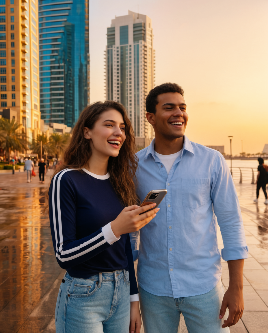 Expat couple lifestyle creative
