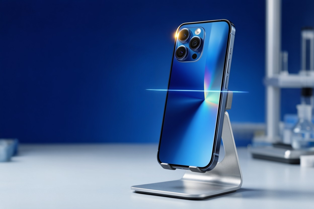 Certified phone on stand creative
